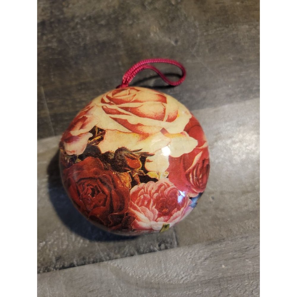 Vintage Rose Cricle flower xmas ball ornament Xmas home tree decor